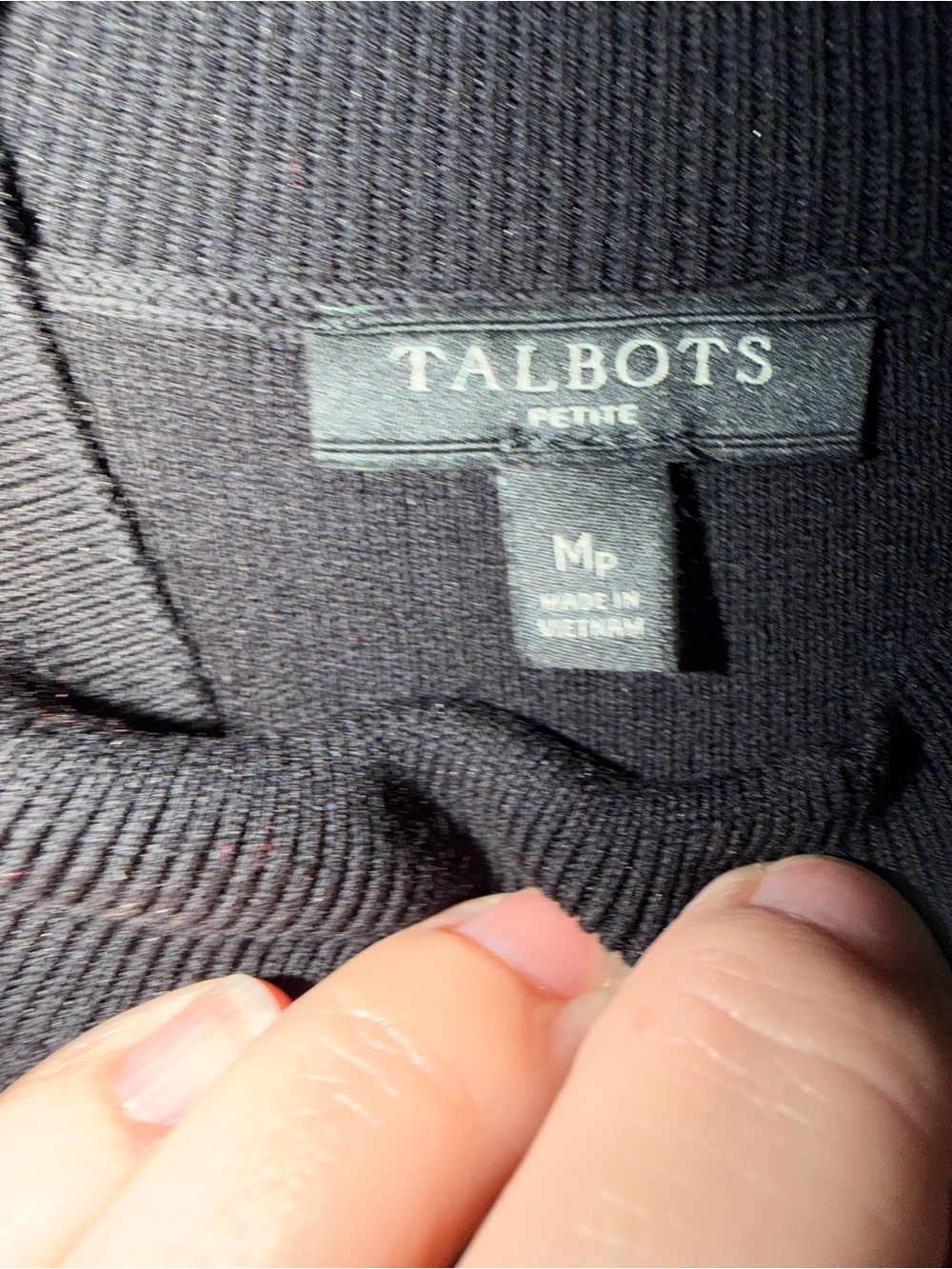 Talbots Petite Nautical Striped Gold Button Sweater MP - Picture 3 of 5